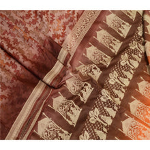 Load image into Gallery viewer, Sanskriti Vintage Pink Baluchari Mythological Sarees Pure Silk Print Sari Fabric
