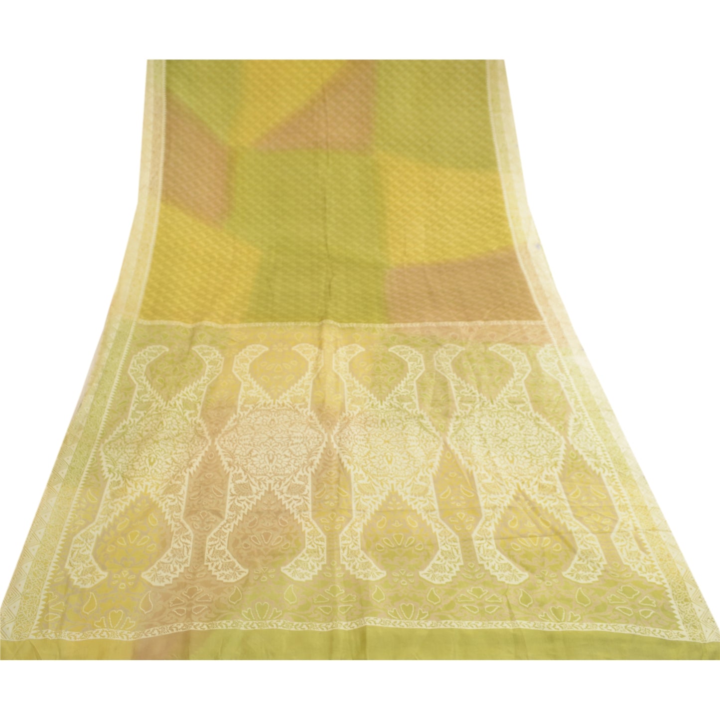 Sanskriti Vintage Sarees Quilting Felting Craft Sustainable Fabric Pure Silk Printed 5YDSari