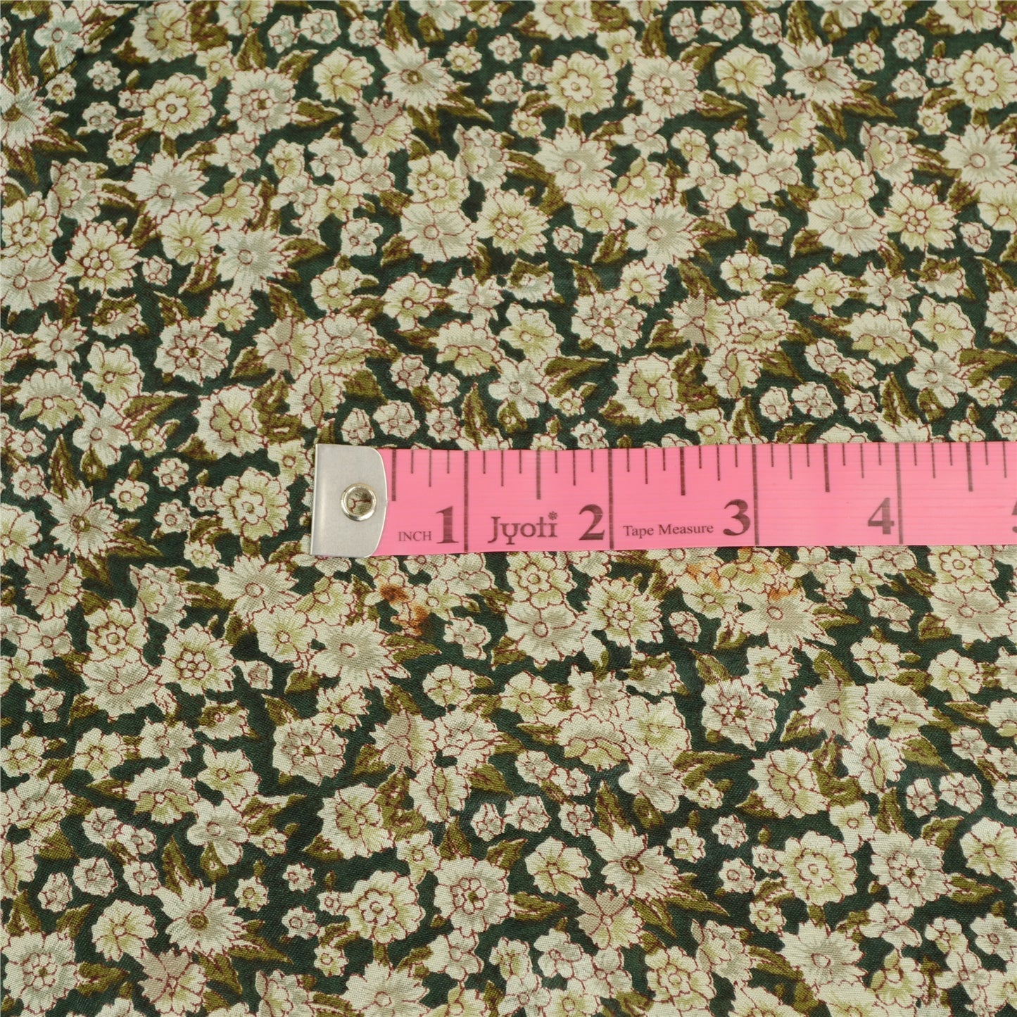 Sanskriti Vintage Sarees Indian Printed Green Blend Silk Sari 5yd Craft Sustainable Fabric