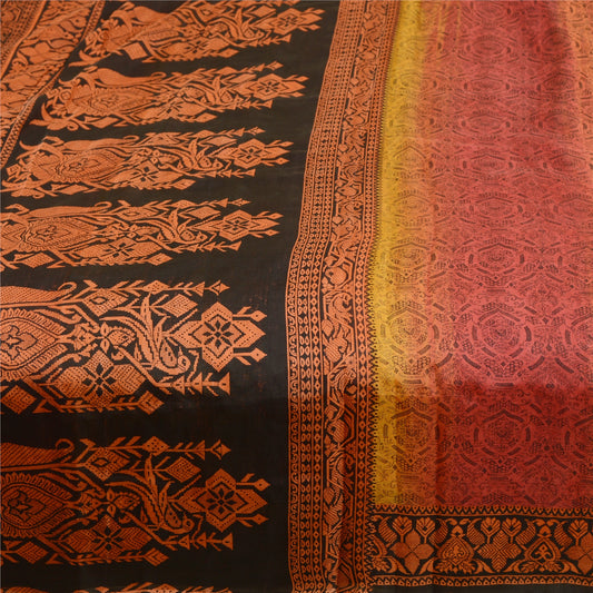 Sanskriti Vintage Sarees Multi Indisk 100% Ren Silke Trykt Sari Håndværk Bæredygtigt Stoff