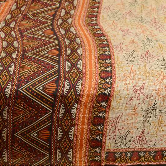 Sanskriti Vintage Sarees From India Multi Pure Silk Printed Sari Craft Sustainable Fabric