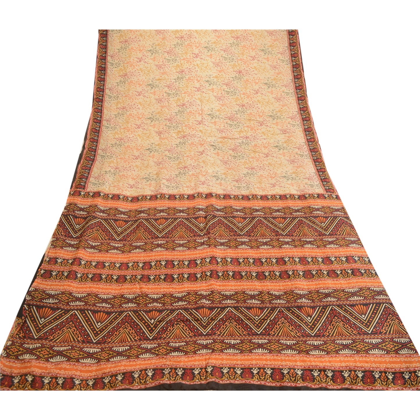 Sanskriti Vintage Sarees From India Multi Pure Silk Printed Sari Craft Sustainable Fabric