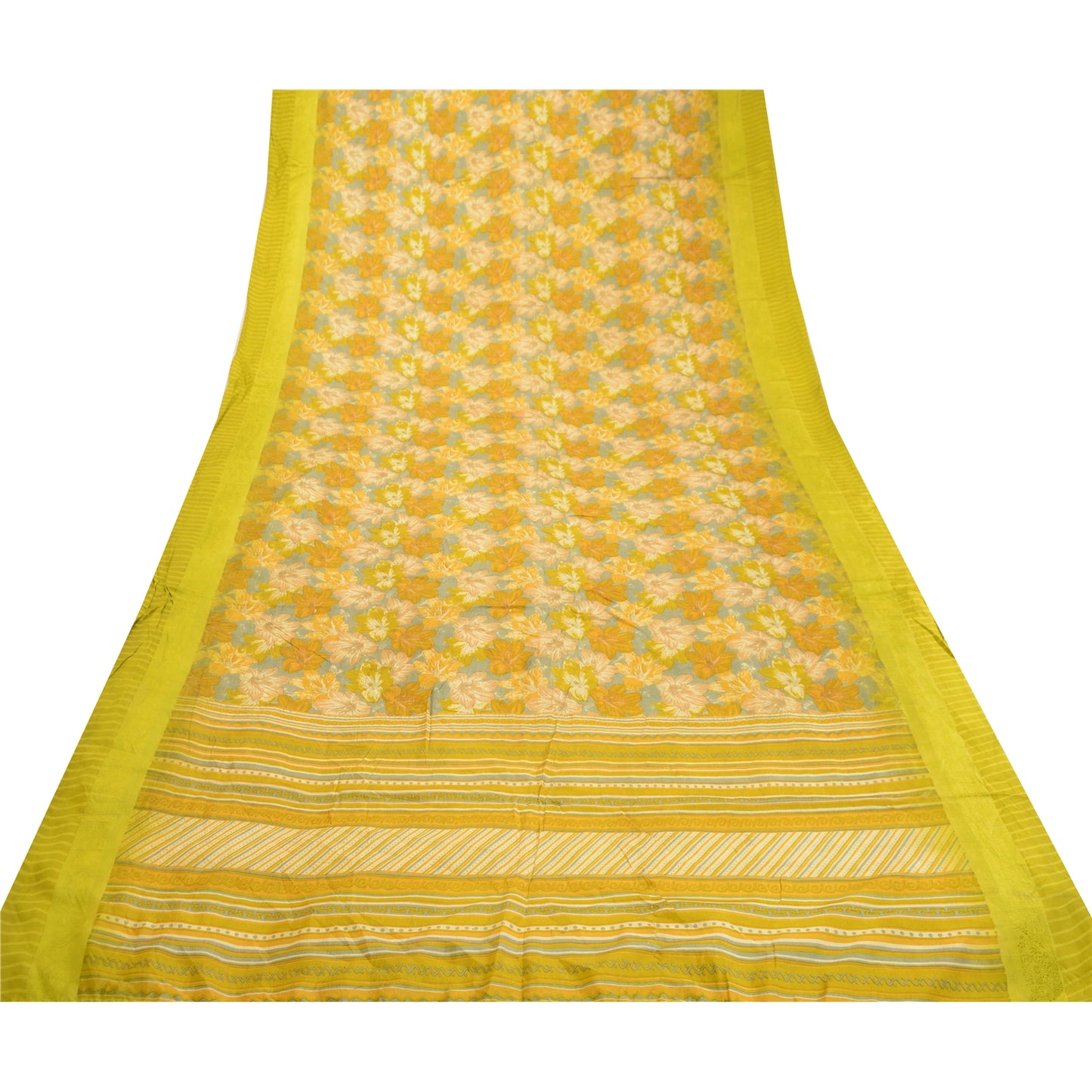 Sanskriti Vintage Sarees From India Multi Pure Silk Printed Sari Craft Sustainable Fabric
