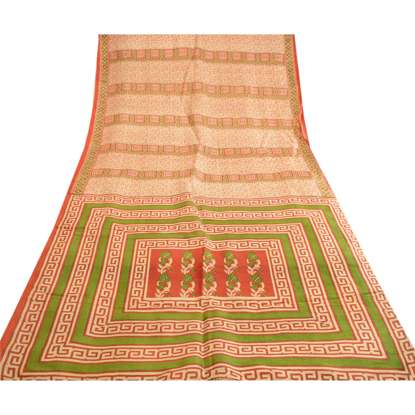 Sanskriti Vintage Sarees Pure Silk Quilting Felting Craft Sustainable Fabric Printed Sari