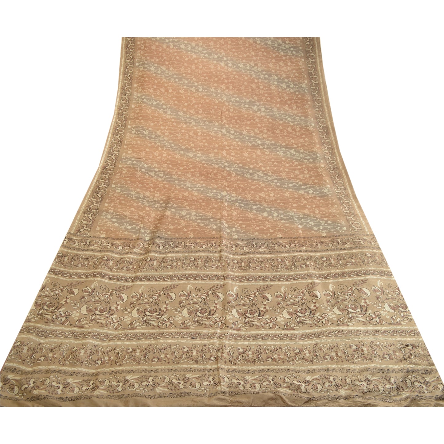 Sanskriti Vintage Sarees Multi Indisk Ren Silke Trykt Sari Blødt Håndværk Bæredygtigt Stoff