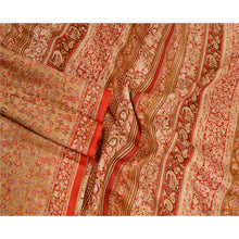 Load image into Gallery viewer, Sanskriti Vintage Sarees Indian Red Pure Silk Printed Sari Soft 5yd Craft Fabric
