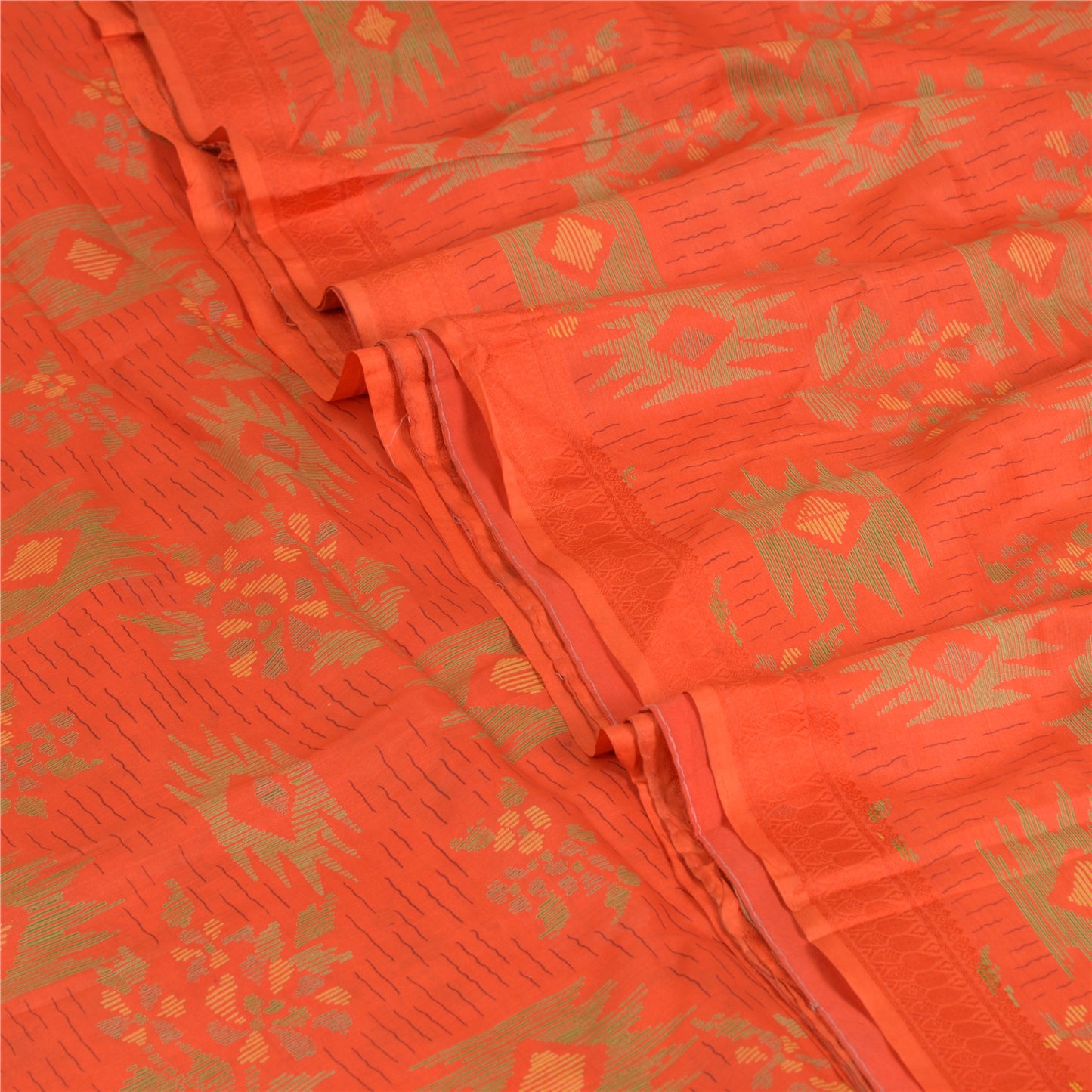 Sanskriti Vintage Sarees Quilting Felting Craft Sustainable Fabric Printed Pure Silk Sari