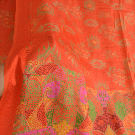 Sanskriti Vintage Sarees Quilting Felting Craft Sustainable Fabric Printed Pure Silk Sari