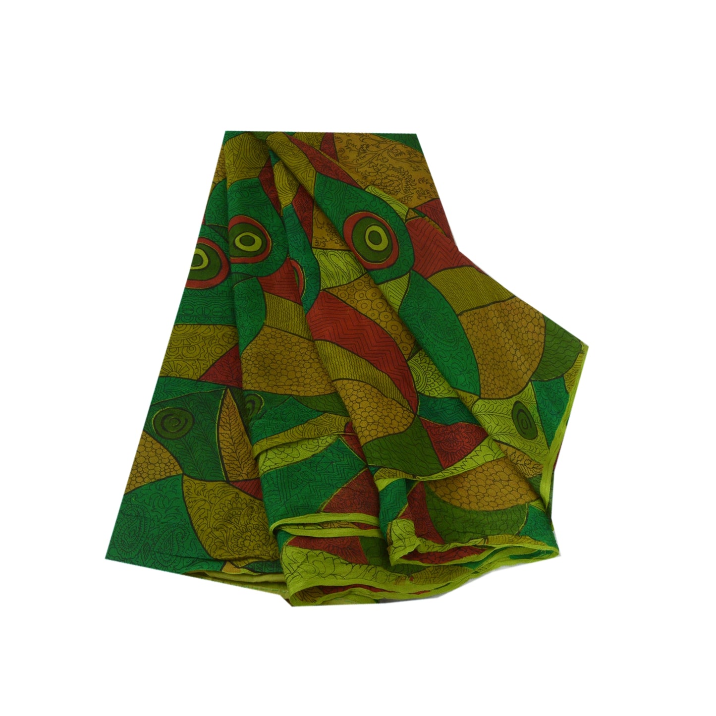 Sanskriti Vintage Sarees Indian Multi 100% Pure Silk Printed Sari Craft Sustainable Fabric