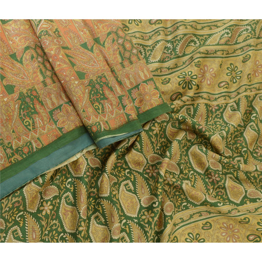 Sanskriti Vintage Sarees Pure Silk Quilting Felting Craft Sustainable Fabric Printed Sari
