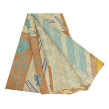 Load image into Gallery viewer, Sanskriti Vintage Sarees Multi From India Pure Crepe Silk Printed Sari Fabric

