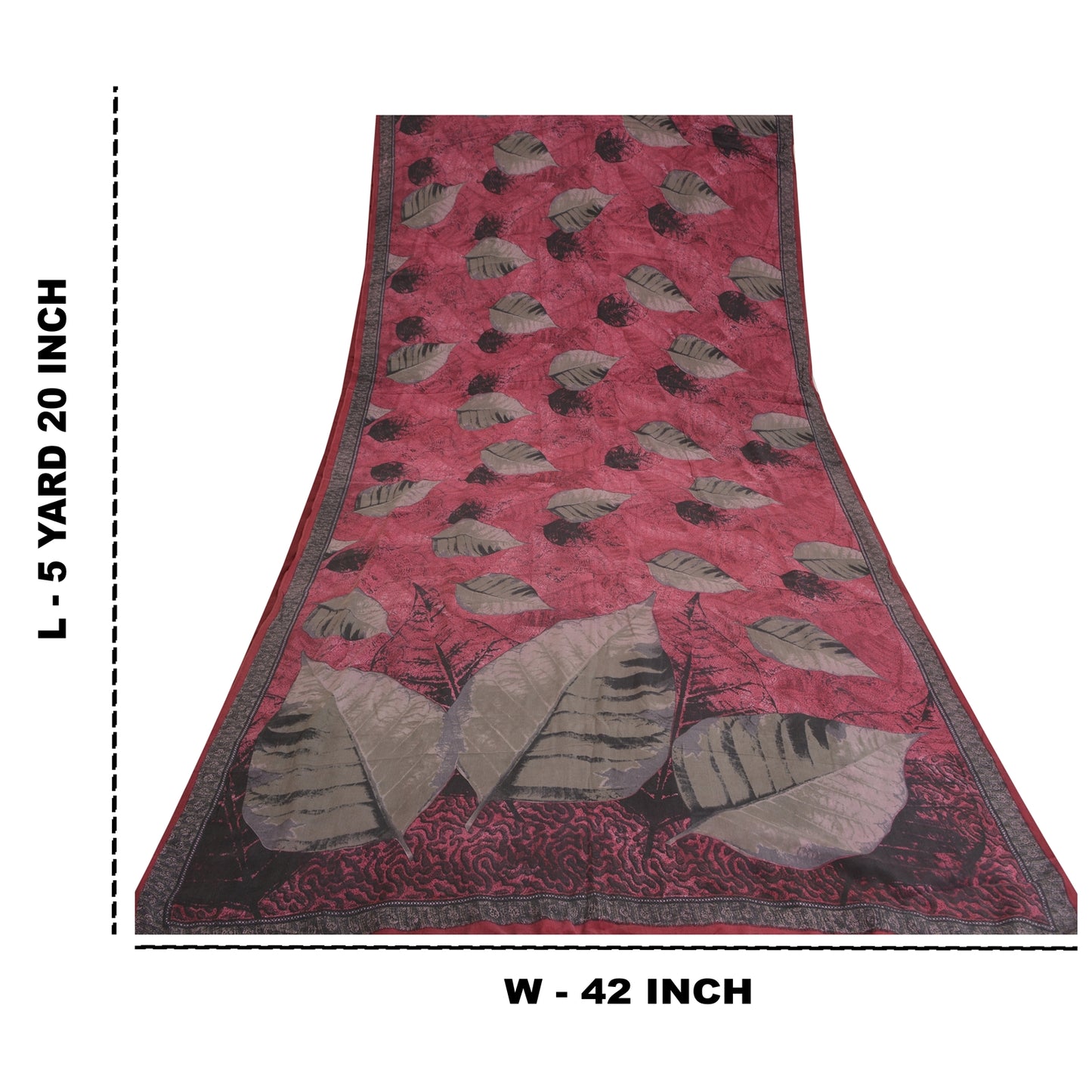 Sanskriti Vintage Sarees Purple 100% Pure Crepe Silk Printed Sari Craft Sustainable Fabric