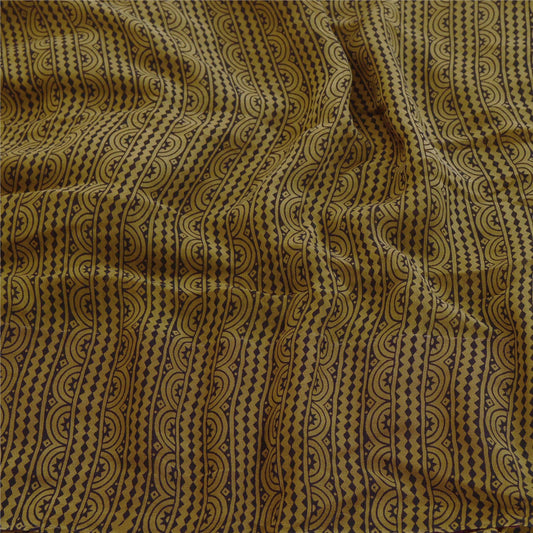 Sanskriti Vintage Green Sarees Blend Georgette Printed Sari Soft Craft Sustainable Fabric