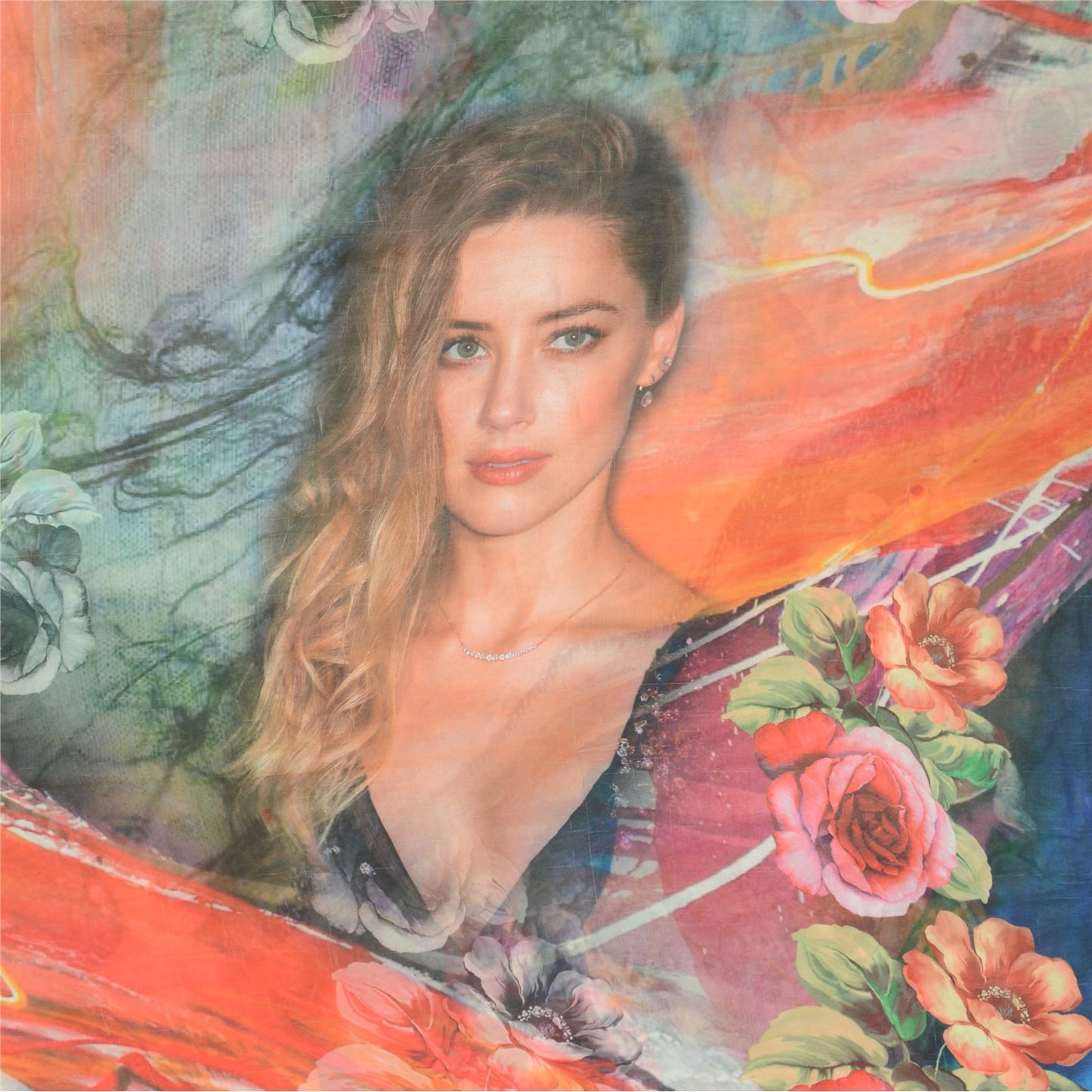 Sanskriti Vintage Sarees Multi Digital Print Georgette Sari Blødt Håndværk Bæredygtigt Stof