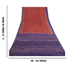 Load image into Gallery viewer, Sanskriti Vintage Sarees Red Hand Beaded Printed Pure Georgette Silk Sari Fabric
