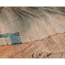 Load image into Gallery viewer, Sanskriti Vintage Sarees Brown Georgette Digital Printed Sari Decor Craft Fabric
