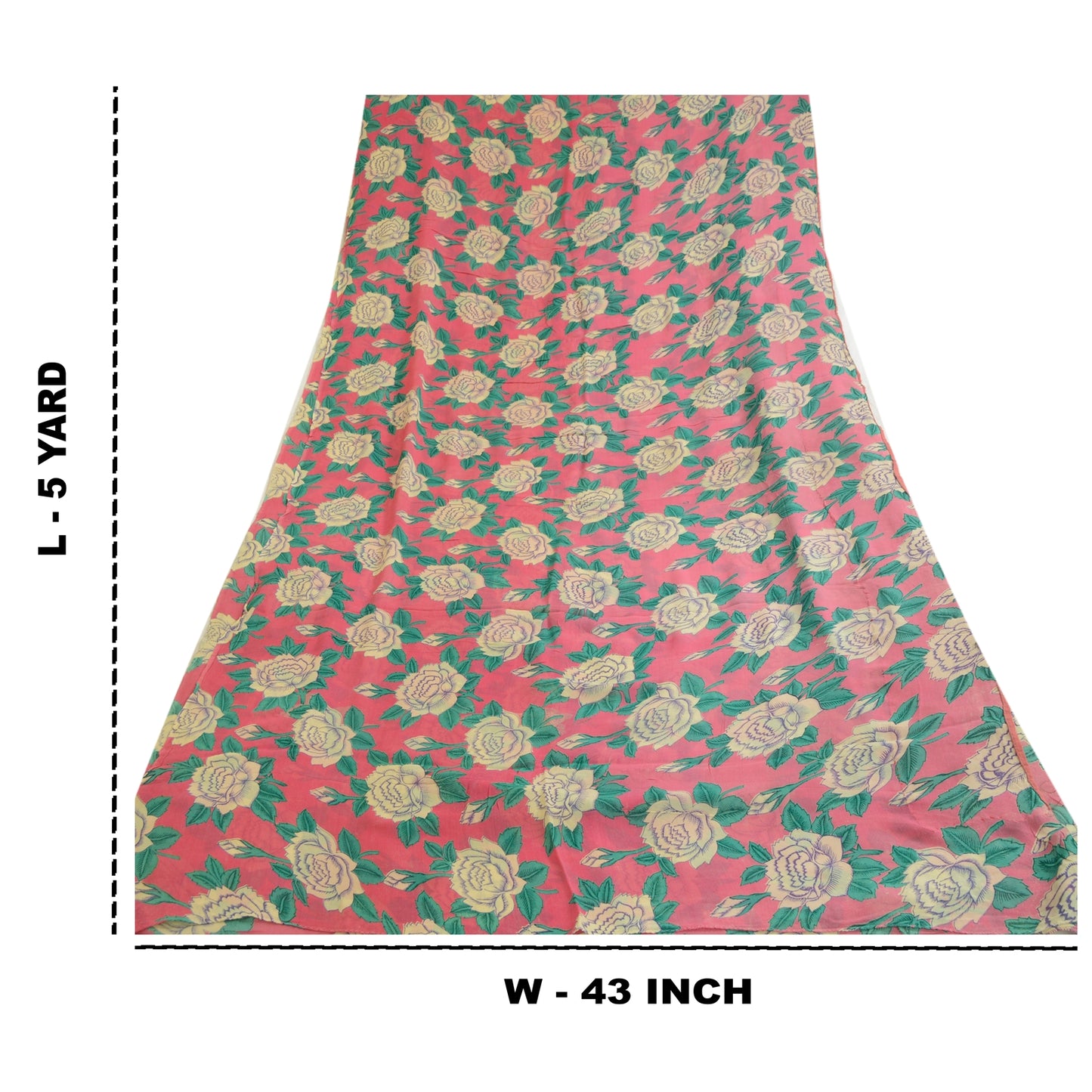 Санскритские винтажные сари индийская розовая смесь жоржета с принтом сари ремесло устойчивая ткань