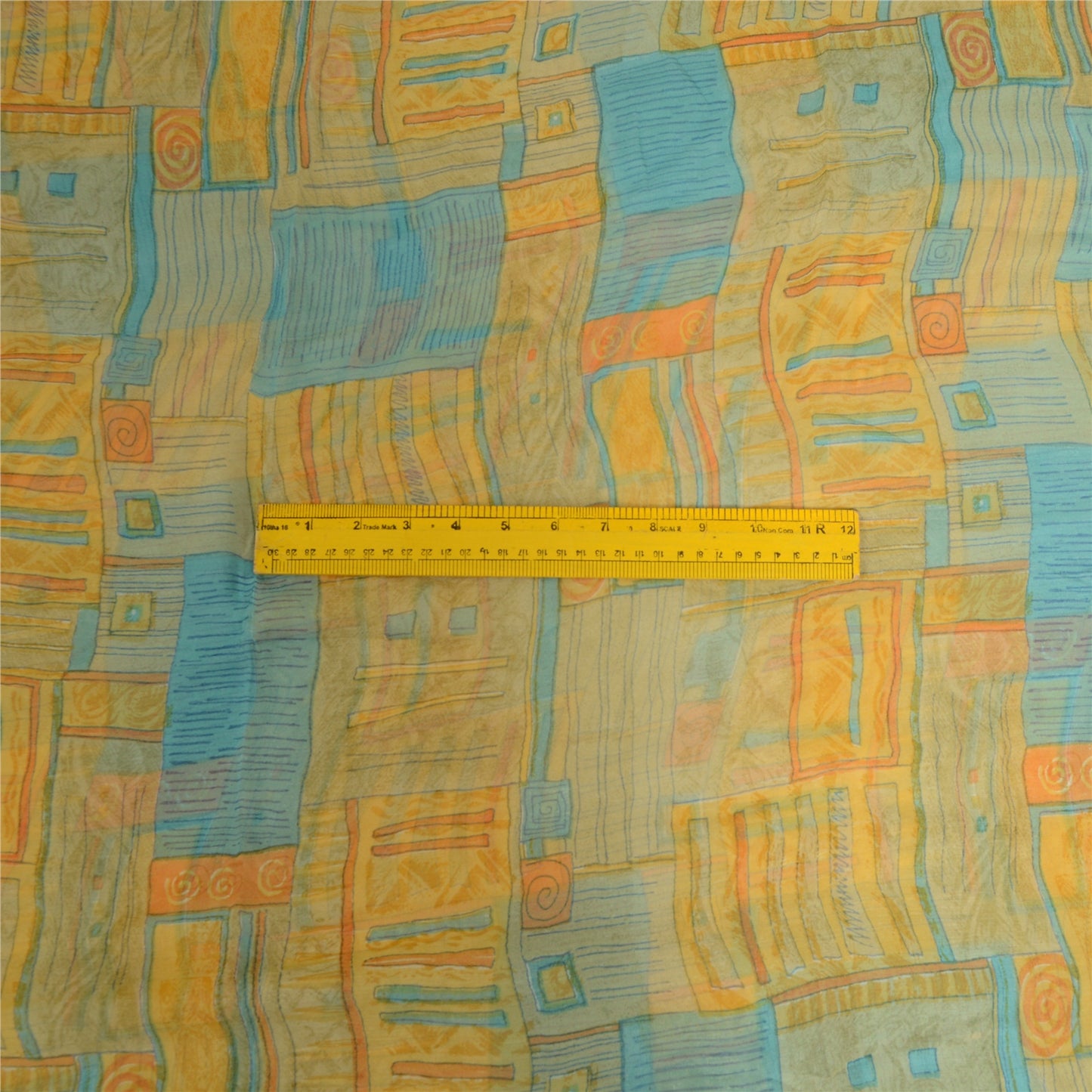 Sanskriti Vintage Sarees Multi Pure Georgette Silk Printed Sari 5yd Craft Sustainable Fabric