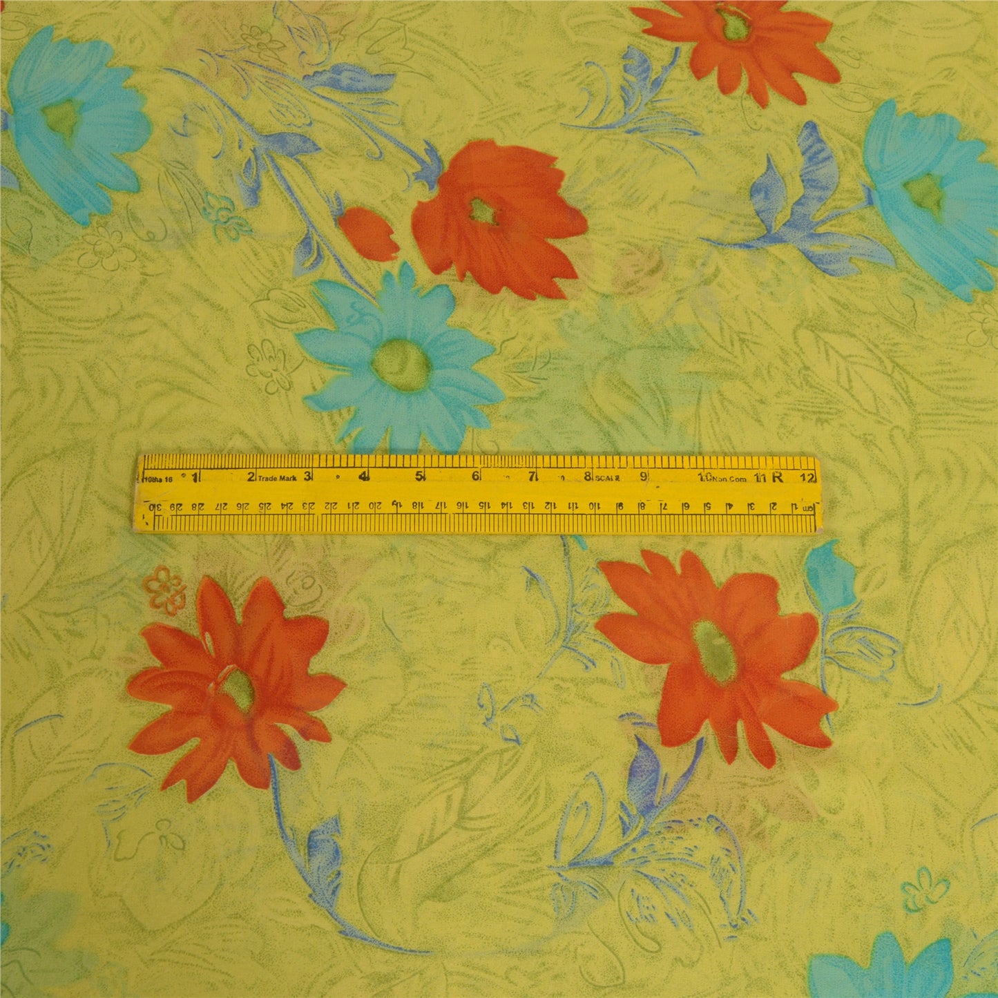 Sanskriti Vintage Sarees Green Pure Georgette Silk Printed Sari 5yd Craft Sustainable Fabric