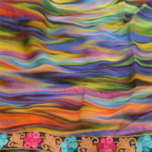 Load image into Gallery viewer, Sanskriti Vintage Sarees Multi DigitalPrinted Blend Georgette Sari Craft Fabric
