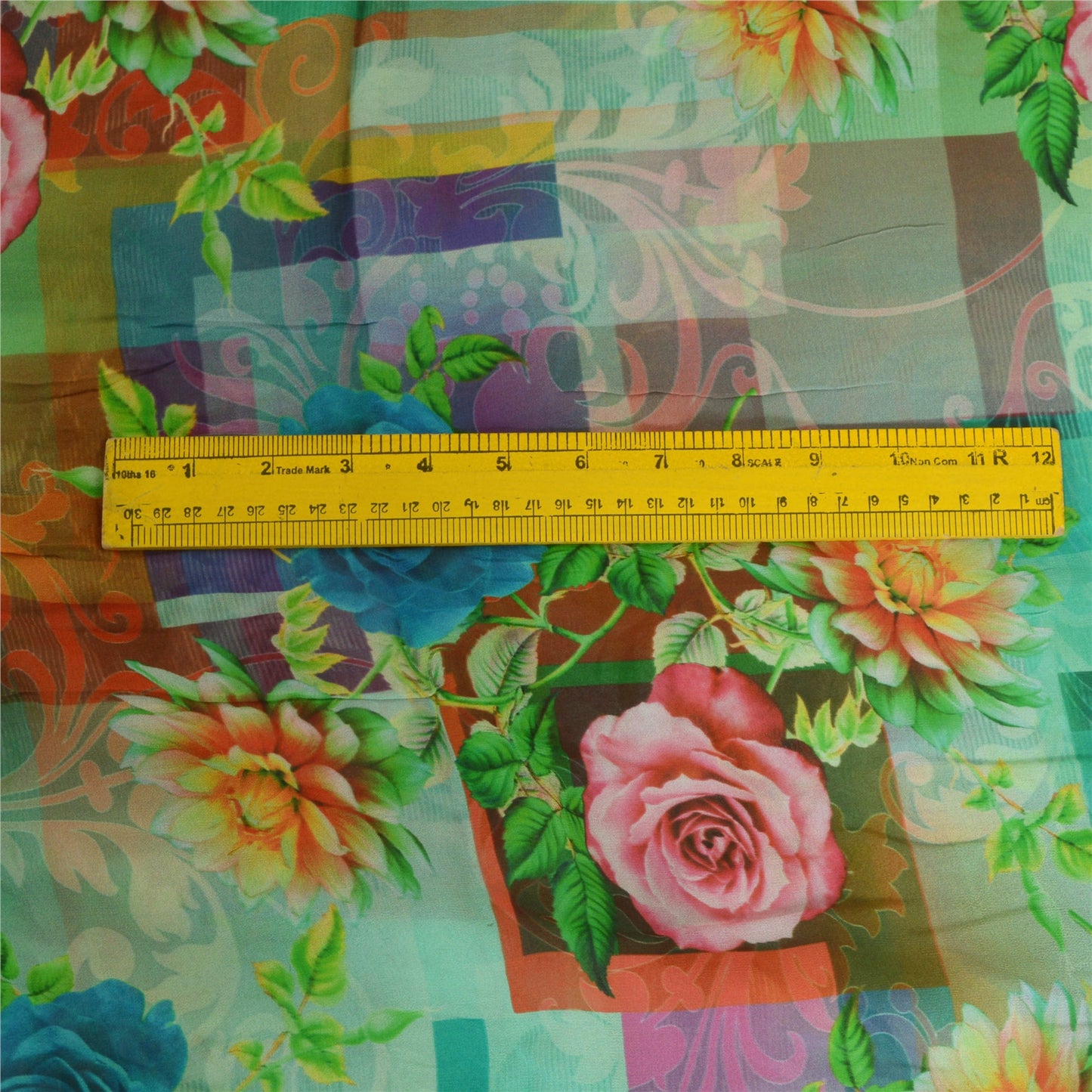 Sanskriti Vintage Sarees Multi DigitalPrinted Blend Georgette Sari Craft Sustainable Fabric