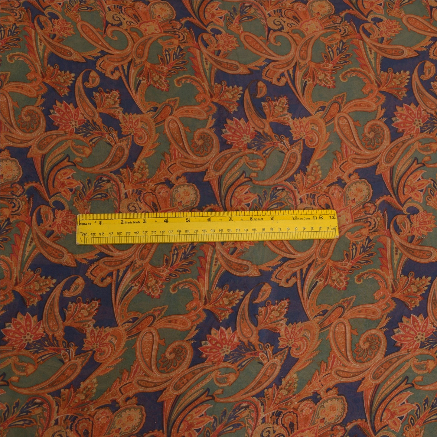 Sanskriti Vintage Sarees Multi Pure Georgette Silk Printed Sari Craft Sustainable Fabric