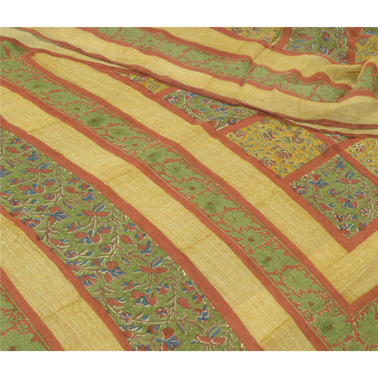 Sanskriti Vintage Sarees Multicolor Pure Georgette Silk Print Sari Craft Sustainable Fabric