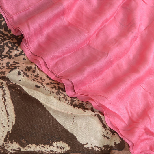 Sanskriti Vintage Sarees Indian Multi Blend Georgette Printed Sari Craft Sustainable Fabric