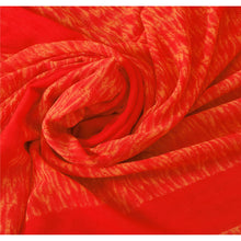 Load image into Gallery viewer, Sanskriti Vintage Red Saree Blend Georgette Leheria Sari Craft 5 Yard Fabric
