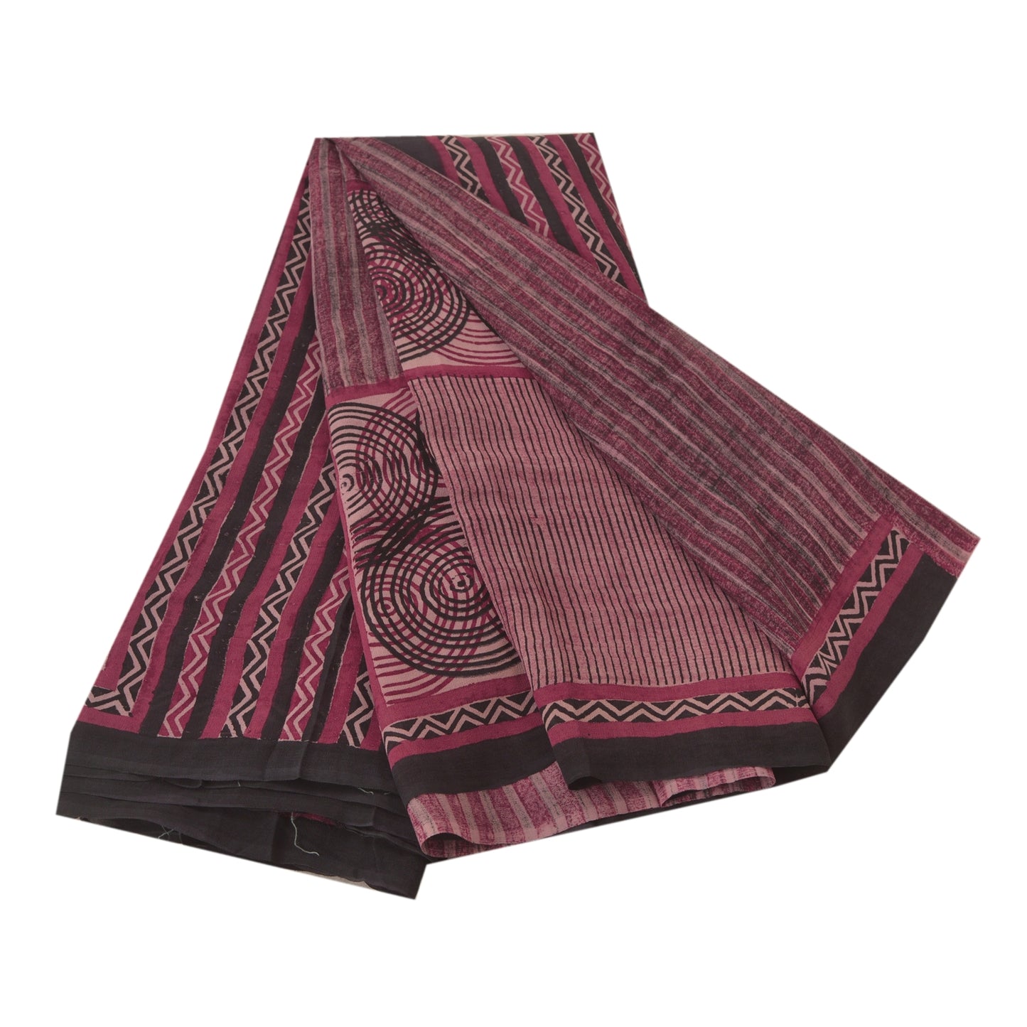Sanskriti Vintage Purple Bollywood Printed Sari Pure Georgette Silk Sustainable Fabric Saree