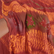 Load image into Gallery viewer, Sanskriti Vintage Sarees Blend Georgette Printed Leheria Fabric Craft Sari
