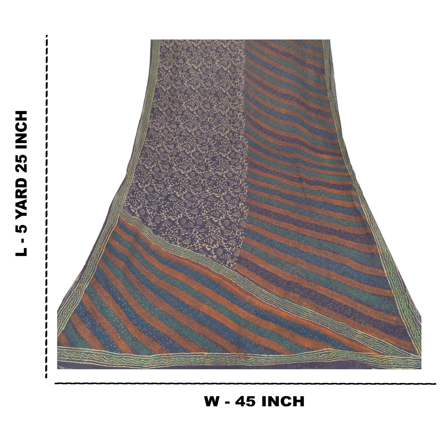 Sanskriti Vintage Purple Sarees Pure Georgette Silk Printed Sustainable Fabric Craft Sari