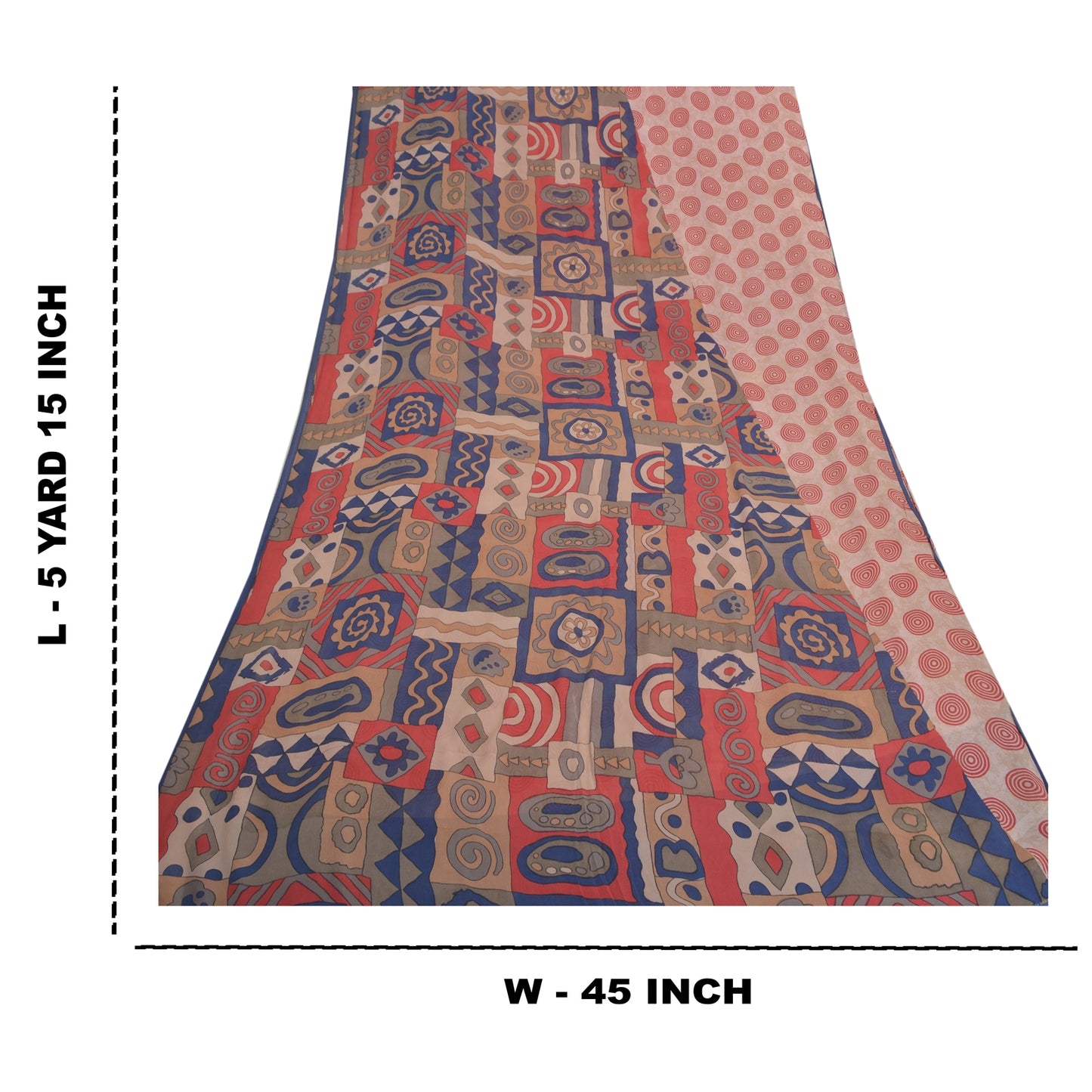 Sanskriti Vintage Pink Sarees Pure Georgette Silk Printed Sari 5YD Craft Sustainable Fabric