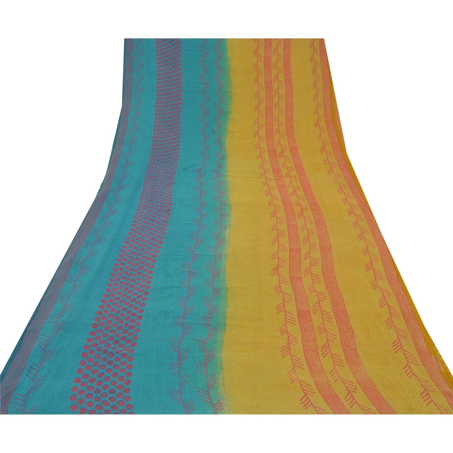 Sanskriti Vintage Shade of Mustard Sarees Pure Georgette Printed Sari Craft