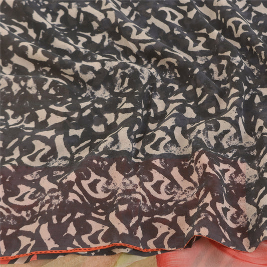 Sanskriti Vintage multi-color Sarees Pure Georgette Printed Sari Craft Sustainable Fabric