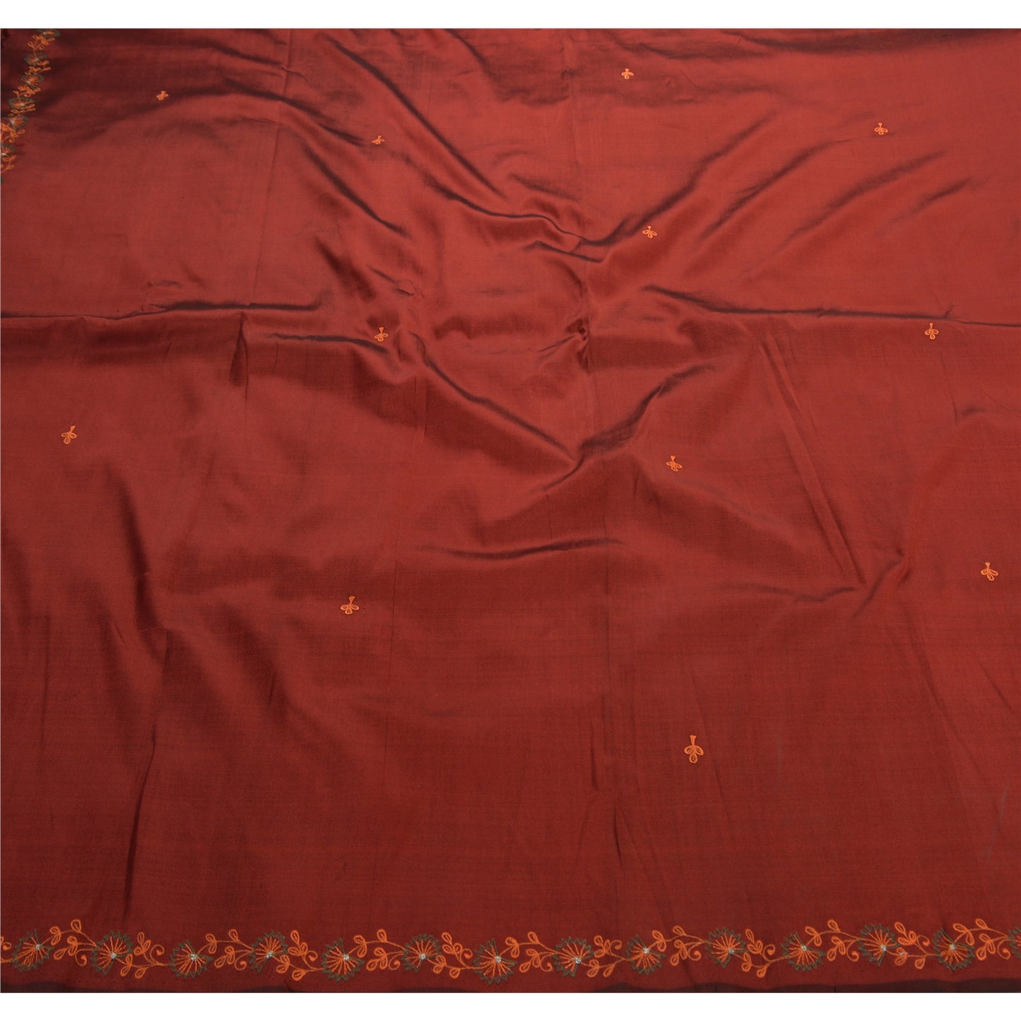 Sanskriti Vintage Indian Saree Art Silk Embroidered Sustainable Fabric Premium Ethnic Sari