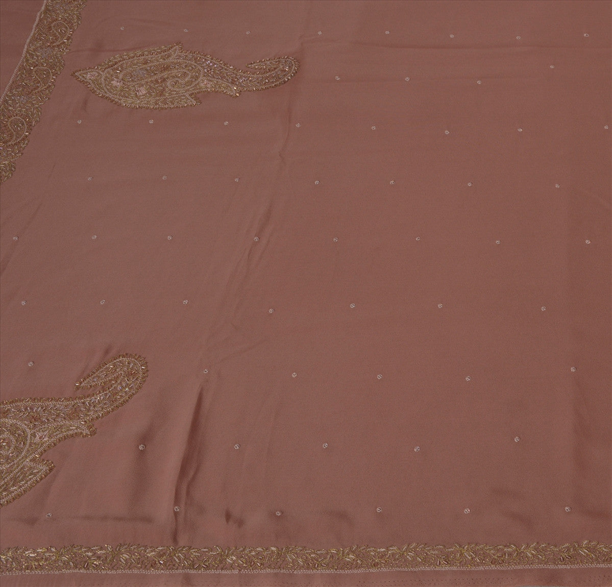 Sanskriti Vintage Indian Saree Art Silk Hand Beaded Craft Sustainable Fabric Ethnic Sari