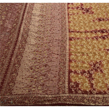 Load image into Gallery viewer, Antique Vintage Saree Georgette Hand Embroidery Woven Craft Fabric Leheria Sari
