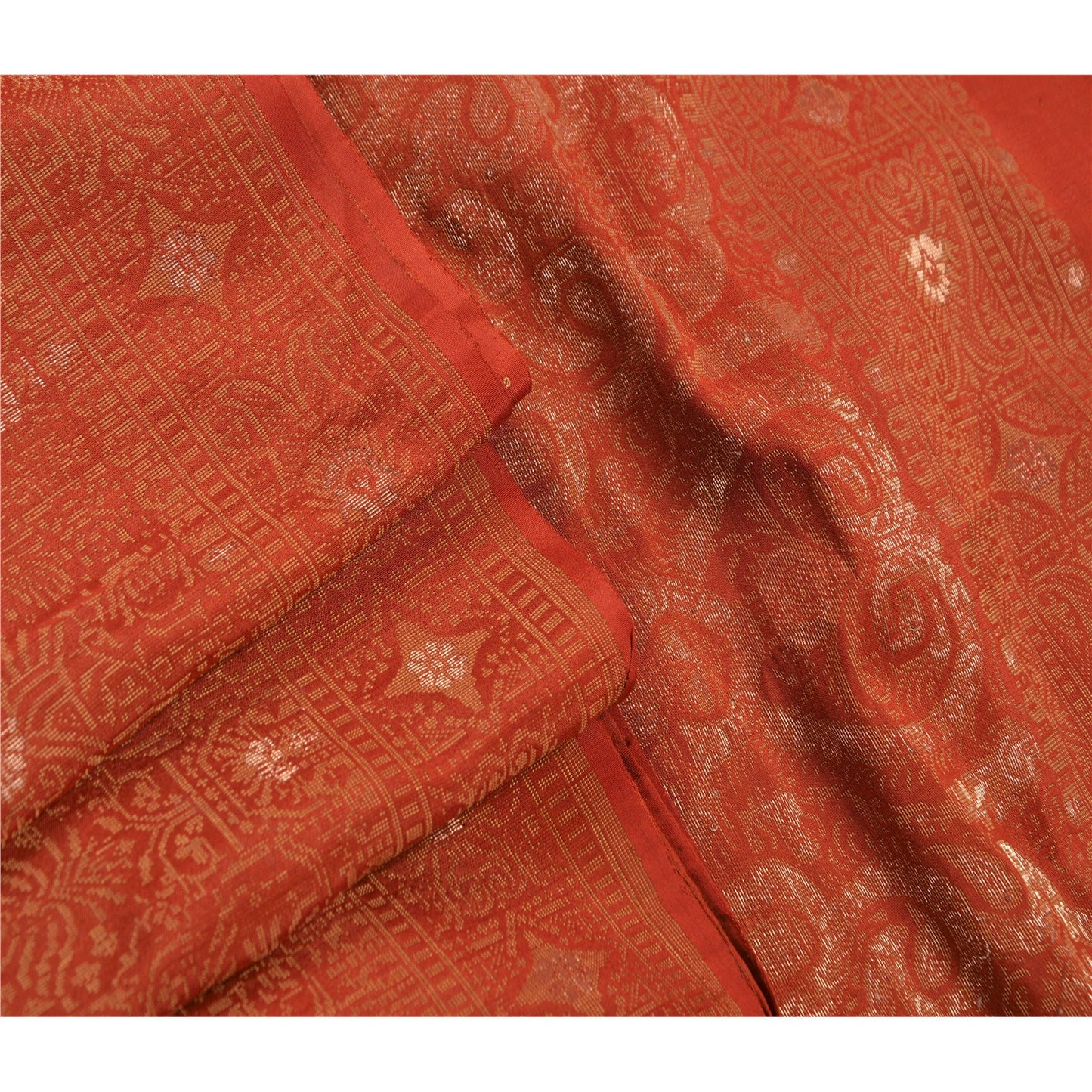 Sanskriti Vintage Indian Saree Silk Blend Woven Sustainable Fabric Cultural Premium Sari