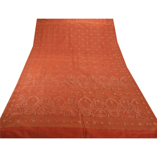 Sanskriti Vintage Indian Saree Silk Blend Woven Sustainable Fabric Cultural Premium Sari