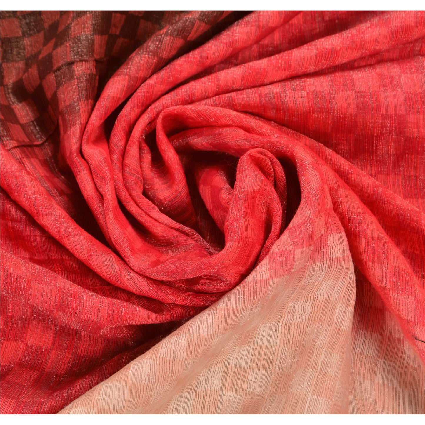 Sanskriti Vintage Indian Saree Art Silk Embroidered Woven Sustainable Fabric Premium Sari