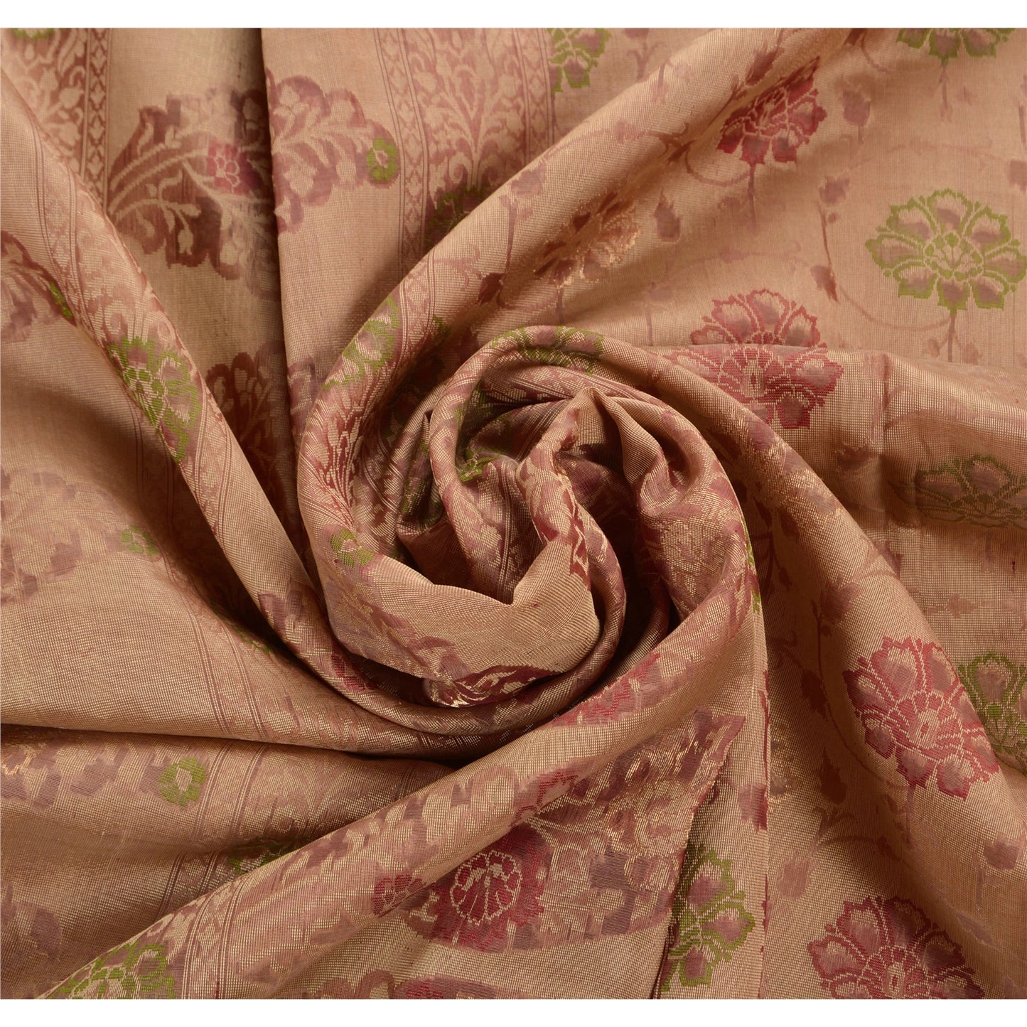 Sanskriti Vintage Premium Saree 100% Pure Organza Silk Woven Craft Sustainable Fabric Sari