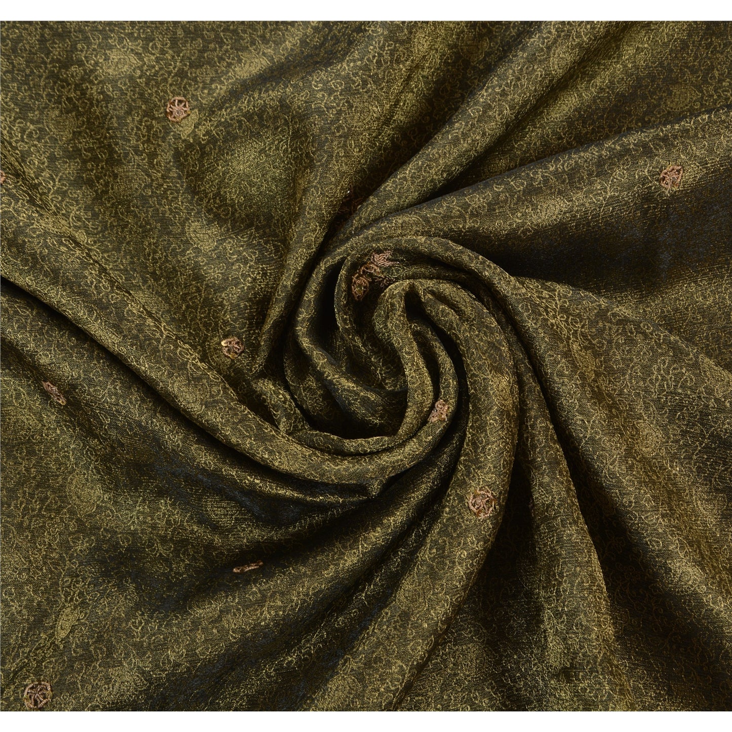 Sanskriti Vintage Indian Saree Tissue Hand Beaded Woven Sustainable Fabric Cultural Premium Sari