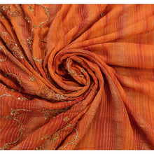 Load image into Gallery viewer, Antique Vintage Saree Georgette Hand Embroidery Fabric Premium Leheria Sari
