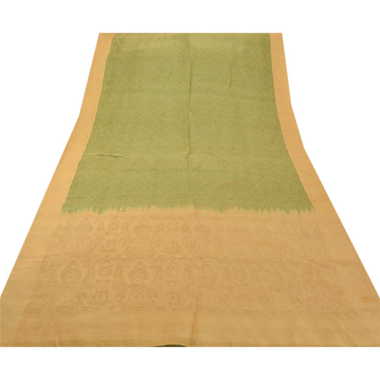 Санскритское старинное индийское сари из 100% чистого шелка, тканая устойчивая ткань премиум-класса