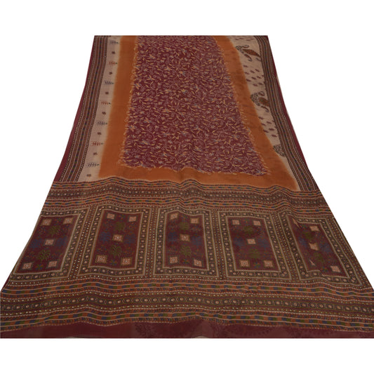 Sanskriti Vintage Saree 100% Pure Cotton Hand Embroidered Sustainable Fabric Kantha Sari