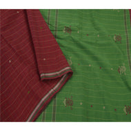 Sanskriti Vintage Saree 100% Pure Cotton Woven Craft Fabric Premium 5 Yard Sari