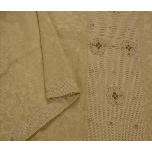 Sanskriti Vintage Saree Tissue Hand Beaded Sustainable Fabric Premium 5 Yd Sari With Blouse