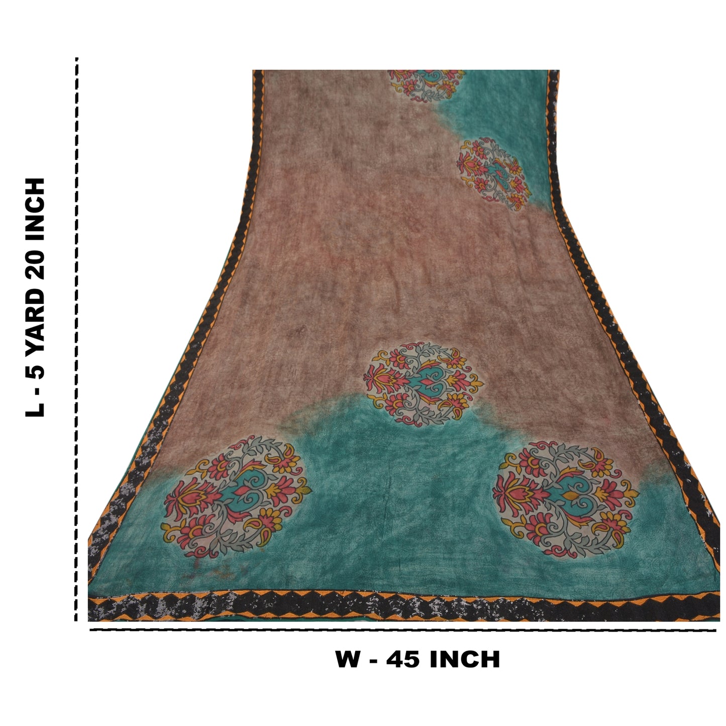 Sanskriti Vintage Sarees Pure Georgette Silk Embroidered Sustainable Fabric Bollywood Sari