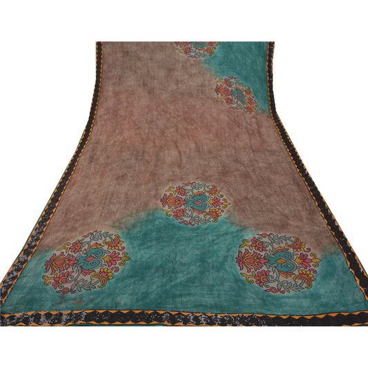 Sanskriti Vintage Sarees Pure Georgette Silk Embroidered Sustainable Fabric Bollywood Sari